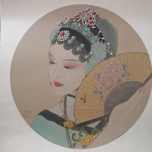 目前致力于工笔重彩人物画及花鸟画 成绩可嘉!