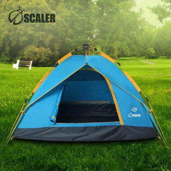 scaler思凯乐户外全自动帐篷3-4人野外露营防雨双层帐篷z7423037