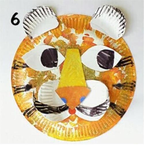 漂亮的纸盘画教程萌萌哒小老虎的画法图解