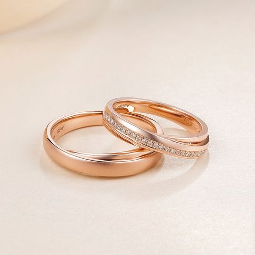 tsl谢瑞麟天作之合对戒k金钻石情侣戒指男女款结婚对戒s4704-705