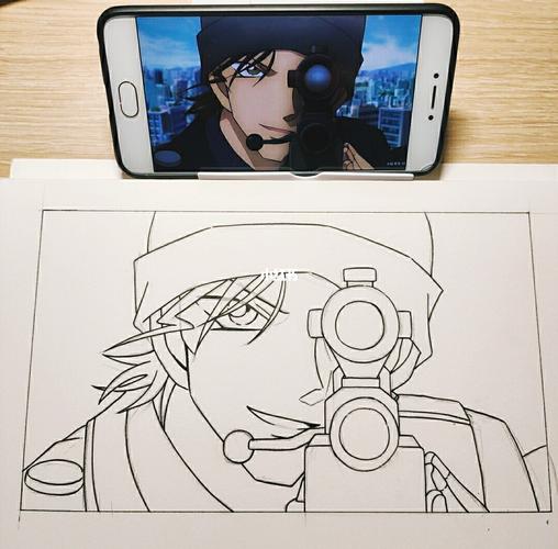 绘动漫003·名侦探柯南赤井秀一_动漫_手绘_文化_绘画