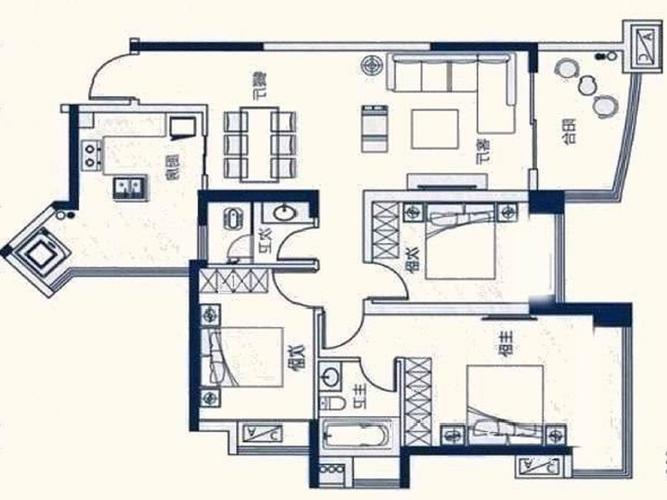 经开区 雅居乐国际花园三房220万二手房户型图
