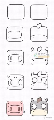 【简笔画】方形还可以画动物