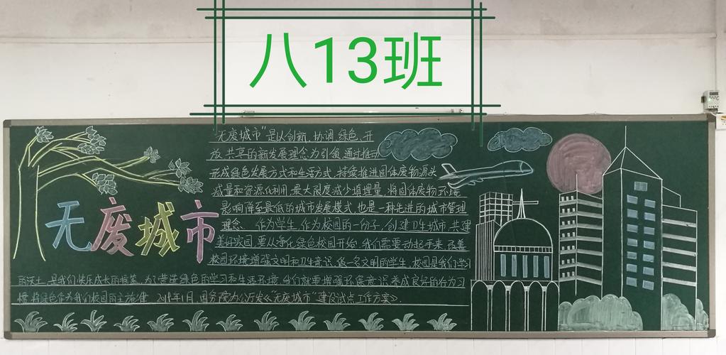 许昌市第一中学八年级"无废城市"系列主题活动——板报作品展示