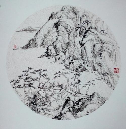 山水临摹_国画_张丽_广州美术学院_ta的作品_艺术社区_大艺网