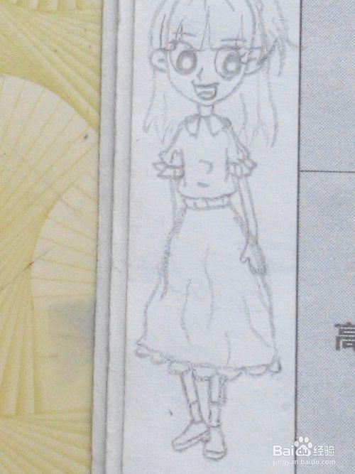 怎样画穿裙子的小女孩12