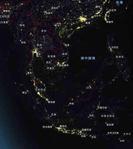 最清晰的世界夜景卫星图,中国最发达的省份你知道在哪
