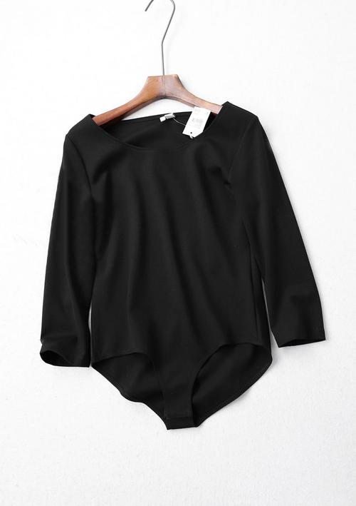 a158美国dan30刀同步性感显示修身中袖连体t恤