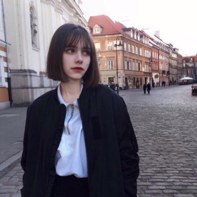 韩版超帅短发抖音女生头像