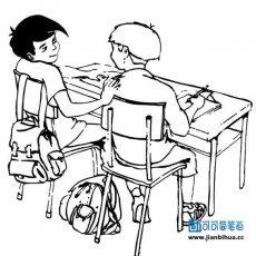 同桌简笔画