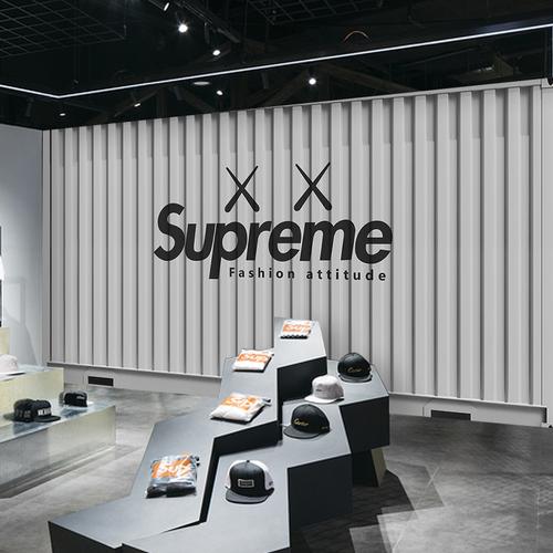 潮牌鞋店logo壁纸潮流网红背景背景墙墙布supreme无纺布墙纸