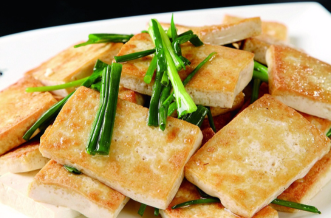 香葱煎豆腐