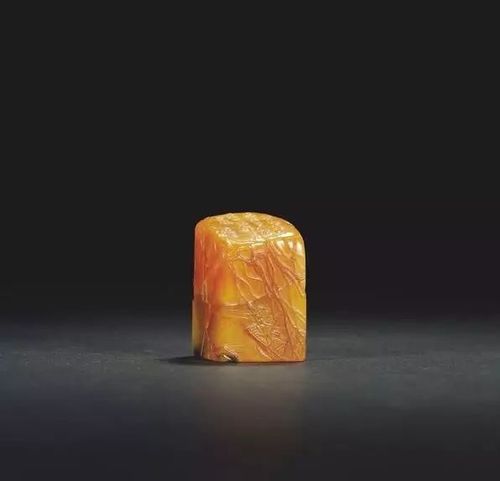 田黄冻石六面平素方章