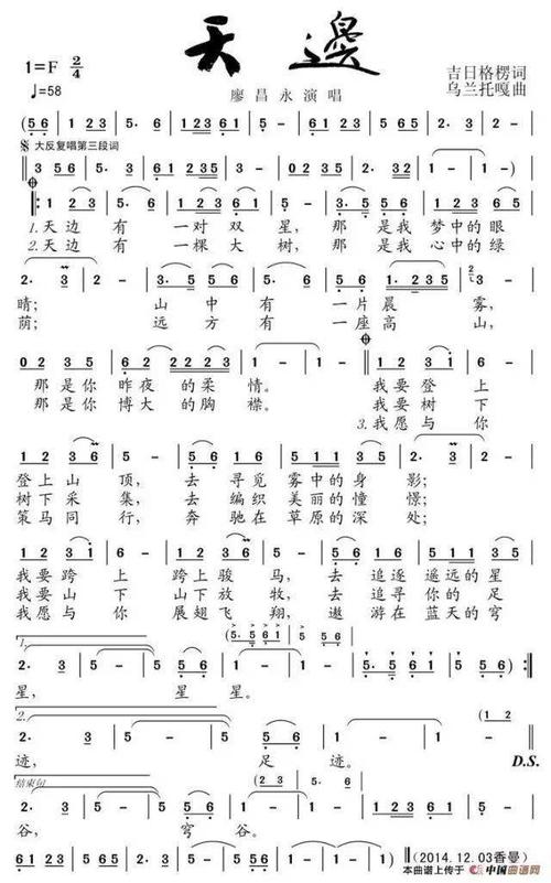 葫芦丝动态歌谱《天边》示范伴奏,跟着学习真方便