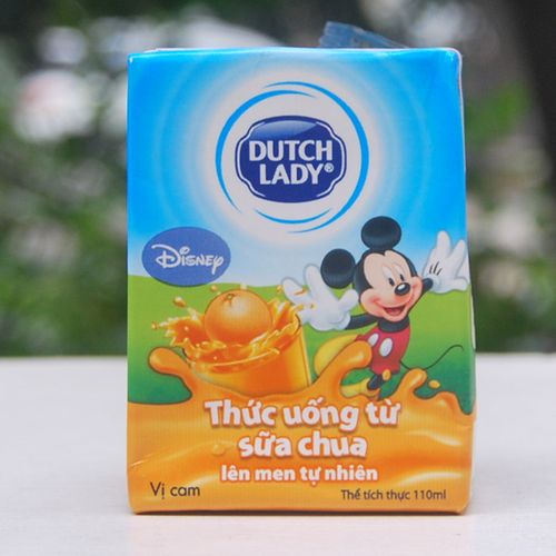 越南进口荷兰菲仕兰dutch lady子母奶橙味110ml 学生奶儿童牛奶