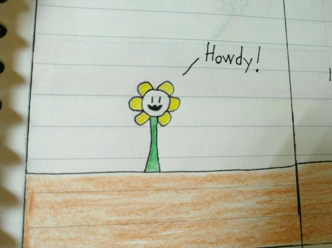 传说之下手绘漫画:初识小花flowey