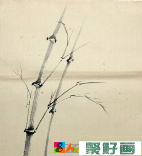 国画教程水墨画中竹子的画法