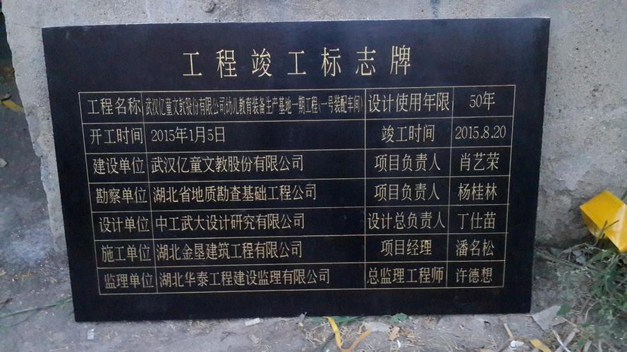 永久标牌提供的得道大理石花岗岩工程竣工标牌标志识铭牌不锈钢标识牌