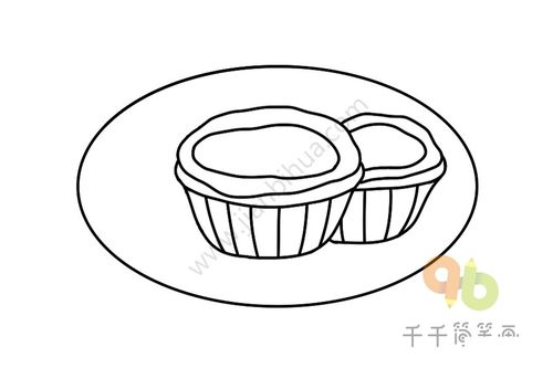 蛋挞简笔画教程