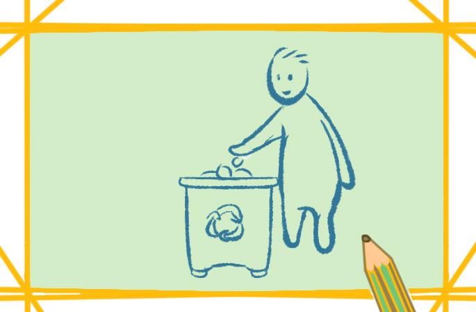 小男孩丢垃圾的图片怎么画小男孩简笔画图片大全简笔画教程