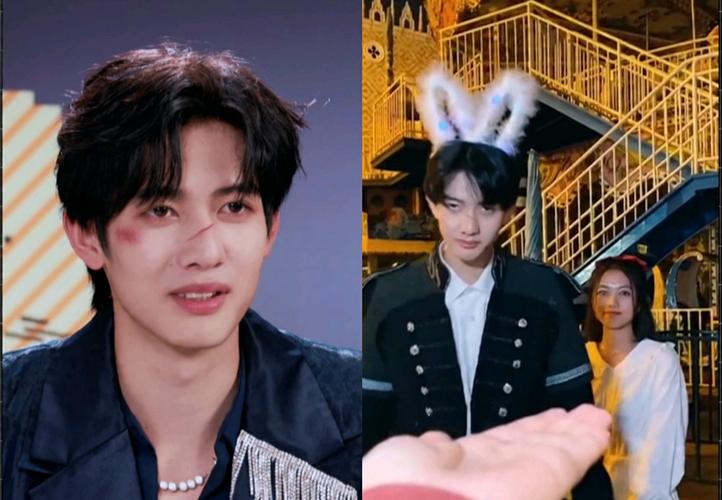 分别是以完美五官出圈的鬼屋npc甘望星.