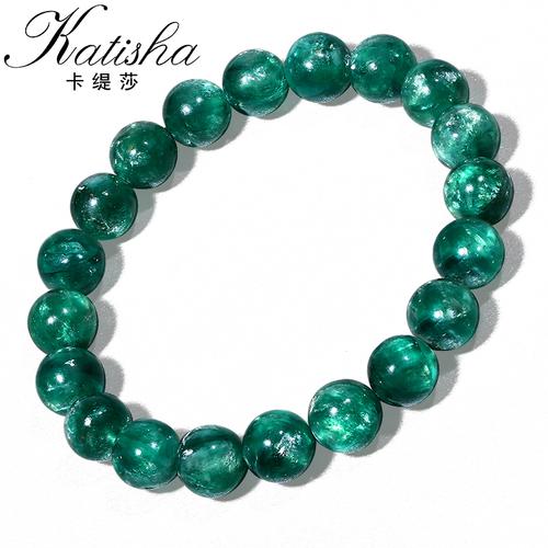 祖母云母卡缇美国手链男款祖母绿绿色锂云手串手链