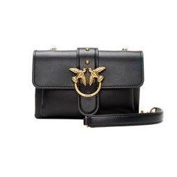 pinko 奢侈品 女士牛皮纯色soft迷你飞鸟包燕子包黑色 1p21sgy6jc z99