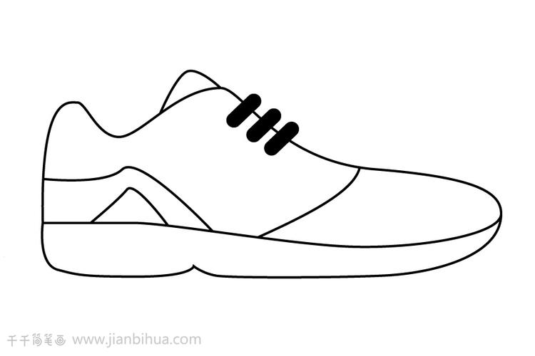 如何画运动鞋简笔画_鞋子简笔画