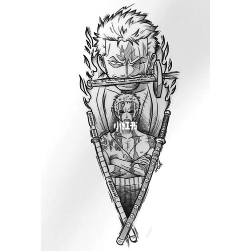 素材分享:海贼王手稿_海贼王_纹身_素材_动漫_幸运7纹身刺青lucky7