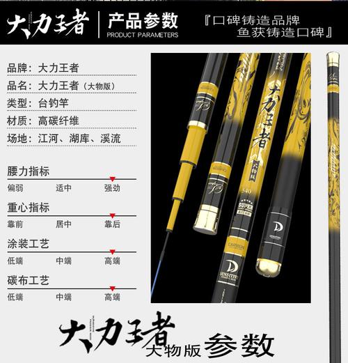 大力王者大物杆19调鱼竿手杆巨物鱼竿十名青鲟鱼竿牌正品超轻超硬