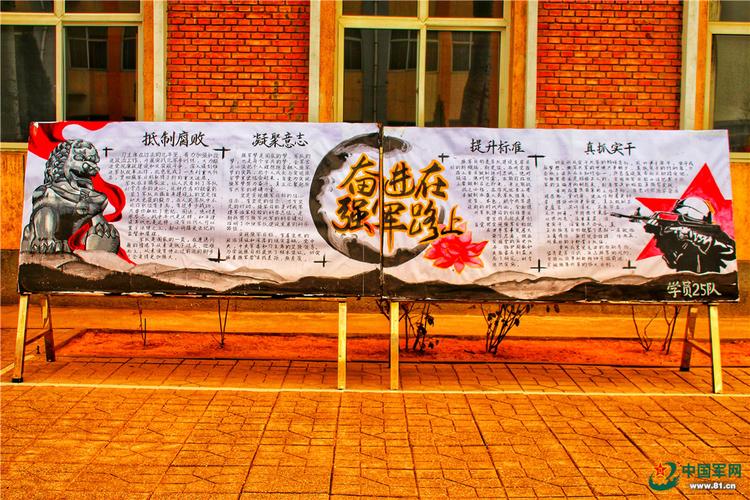 这些精美的板报拉开军校大比武的帷幕