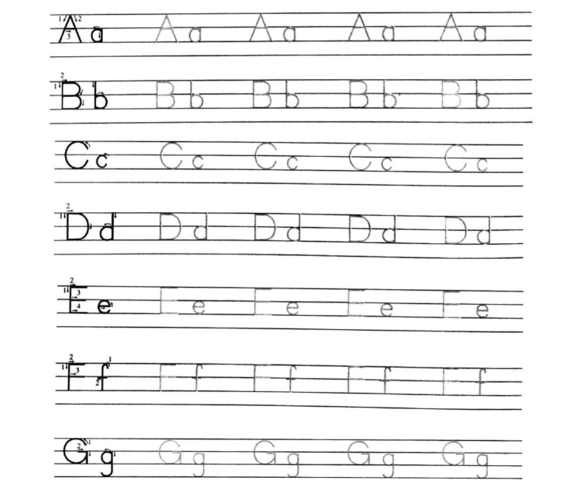 牛津英语上海版 26字母规范书写 描写练习答案