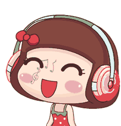 麦拉风gif蘑菇头gif耳机gif唱歌gif