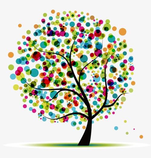 彩色装饰树