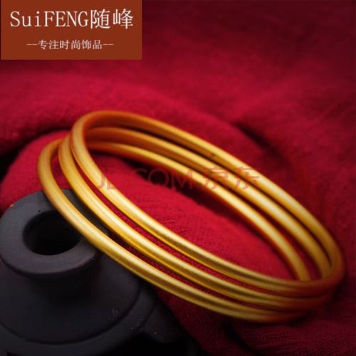 老凤祥同款 传承古法黄金手镯细光圈多环纯金镯子女9999足金手镯空心