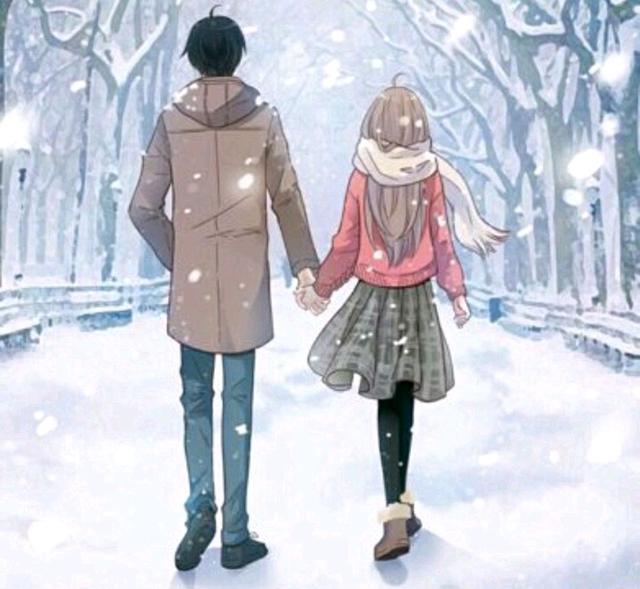 大雪纷飞,期待能够与你在雪中邂逅,漫步到白头