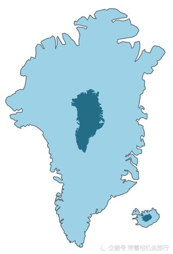 格陵兰岛,其实只有地图上的几十分之一大小.