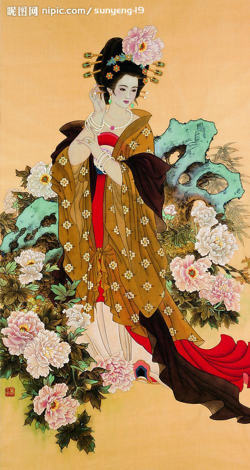 中国古代人物工笔画图片