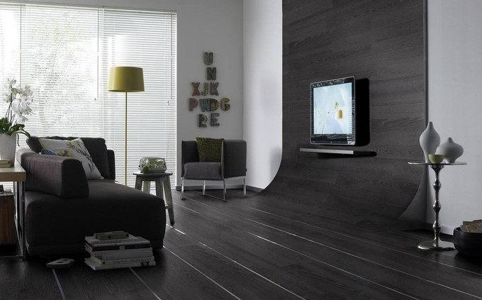 忧郁风格黑色地板装修效果图