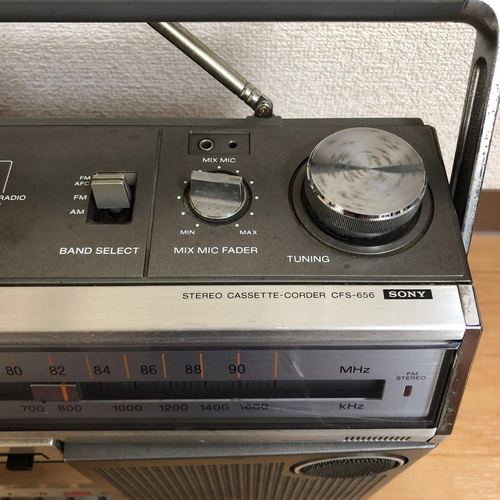 [ジャンク品] sony cassette-corder cfs-656 昭和レトロ