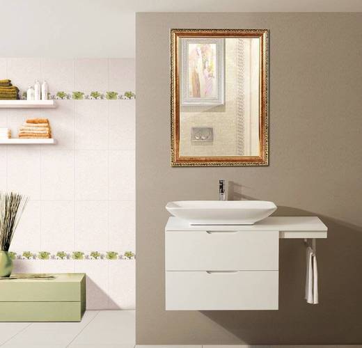 约式框浴镜浴简子手壁挂洗欧间卫生梳高间镜厕妆所镜室镜端卫带镜