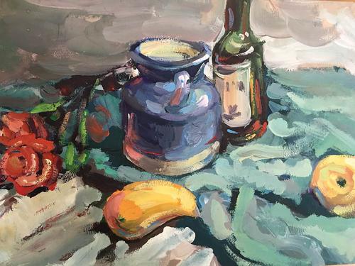 手绘——色彩水粉画 静物写生