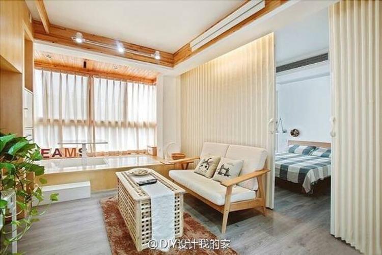 【日式素雅家居设计】实用面积:70㎡(首层),一处森系美家,风格接近