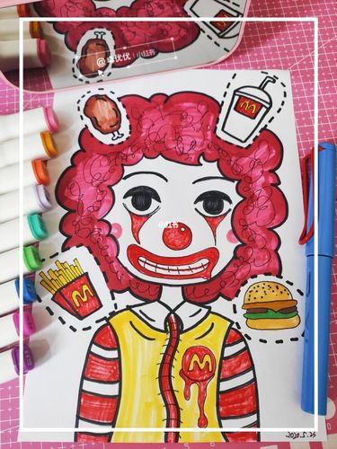 【儿童创意画-麦当劳叔叔系列】_麦当劳怎么样_艺术馆