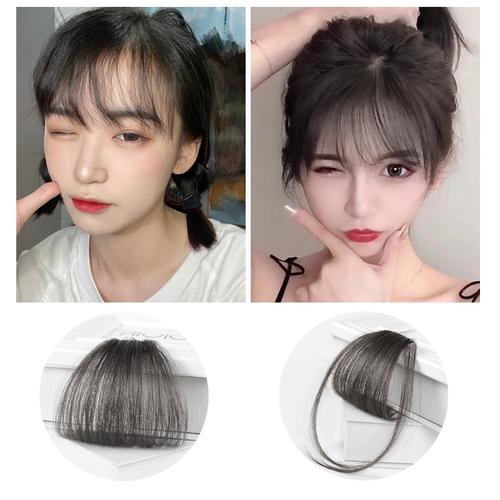 刘海假发假刘海女夏季自然空气全真3d鬓角刘海片