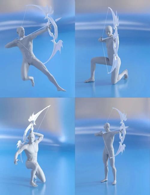 【绘画参考】关于弓箭与骑射的人体动态参考(动态速写素材)