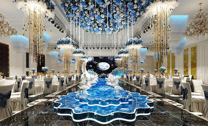 酒店宴会厅装修设计效果图|合肥酒店装修