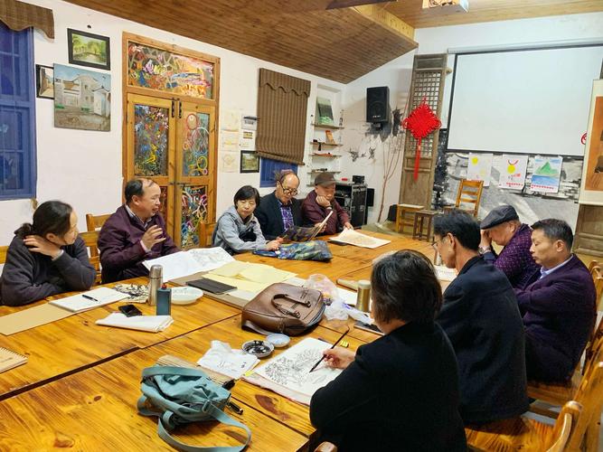 丹青挥洒醉重阳 ——江夏老年大学绘画班大余湾写生