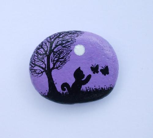 最漂亮手绘石头画图片 手绘风景石头画教程