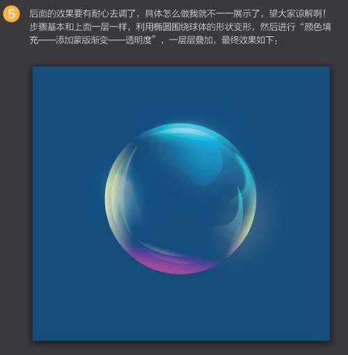 photoshop绘制漂亮的彩色泡泡立体图标